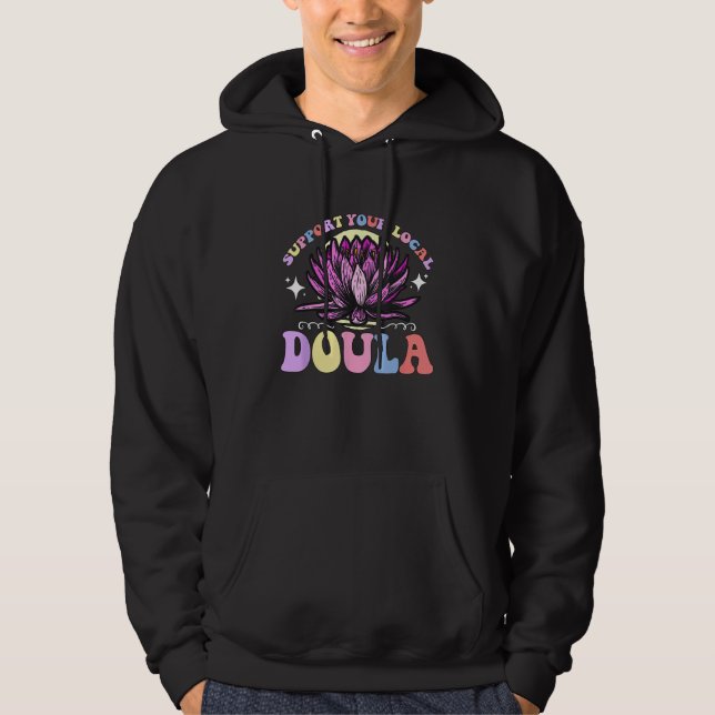 Stödja din lokala dubbellabourkoachsefågellida hoodie (Framsida)