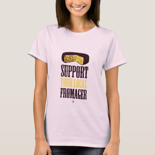 Stödja din lokala organisationstjänst tee shirt (Framsida)