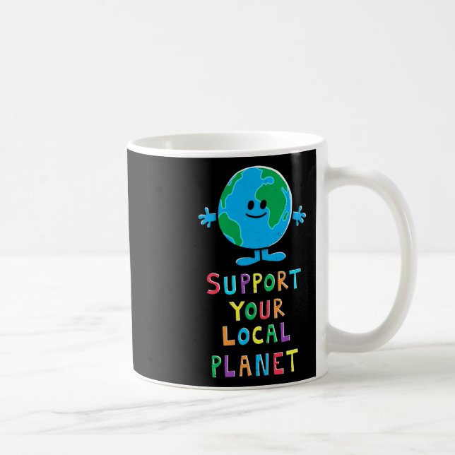 Stödja din lokala planet - Jorddagen varje dag för Kaffemugg (Höger)