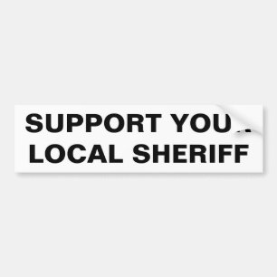 STÖDJA DIN LOKALA SHERIFF BILDEKAL