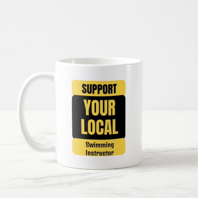 Stödja din lokala siminstruktör kaffemugg (Vänster)