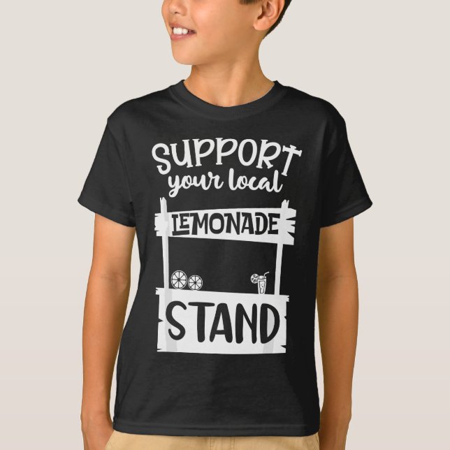 Stödja din lokala sommarsemester med lejonadstativ t shirt (Framsida)