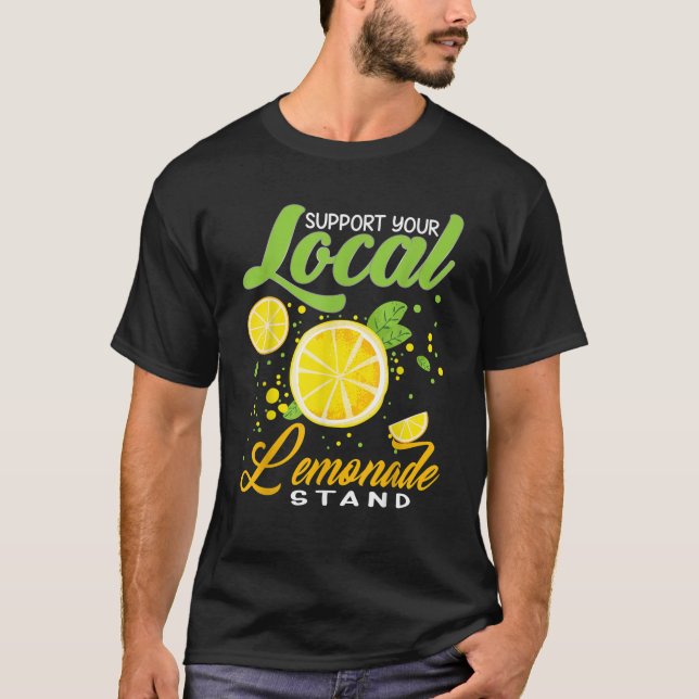 Stödja dina lokala semonade stativ och sommarbarn t shirt (Framsida)