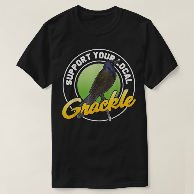 Stödja ditt lokala fågel Älskare T Shirt (Design framsida)