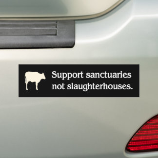 stödja fristäder, inte slakterier, vegan bildekal