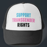 Stödja Höger för transgener Keps<br><div class="desc">Stöd Transgender Högers Trans Ally-gåva. Transgender Pride flagga färg med ett stödjande citat på en coola citat för den transeuropeiska gemenskapen.</div>