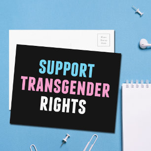 Stödja Höger för transgener Vykort