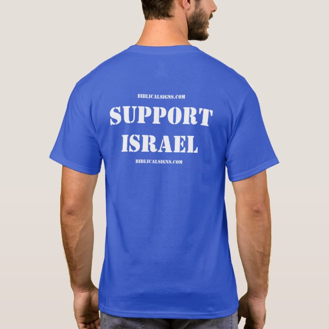 Stödja Israel Te T Shirt (Baksida)