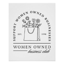 Stödja kvinnoägda företags fakturor estetiska perfect poster