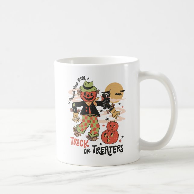 Stödja lokala försök eller behandlare kaffemugg (Höger)