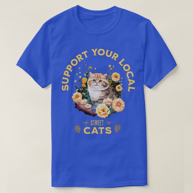 Stödja lokala gatukatter 2 t shirt (Design framsida)