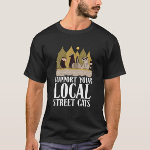 Stödja lokala gaturonsens opossum-djur t shirt