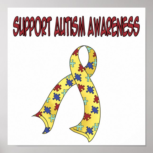 Stödja medvetenheten om autism poster (Framsidan)