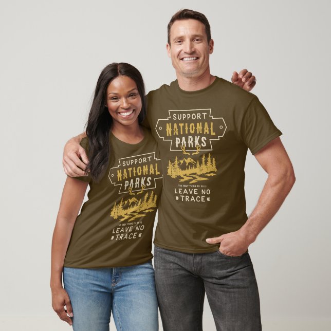 Stödja National Parker Lämna No Trace Classic T Shirt (Unisex)