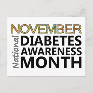 Stödja nationell diabetesmedvetenhet i november vykort