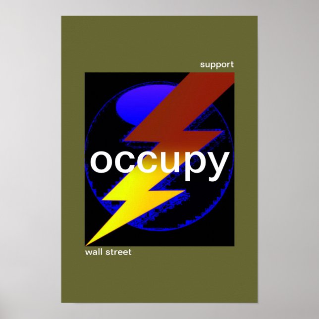 stödja occupy wall street poster (Framsidan)