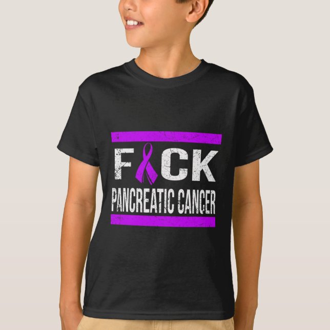 STÖDJA PANKREATISK CANCER-MEDVETENHET T SHIRT (Framsida)