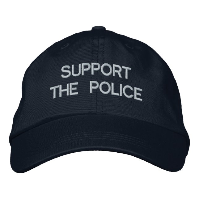 STÖDJA POLISKORTET FRÅN eZaZZleMan.com Broderad Keps (Framsida)