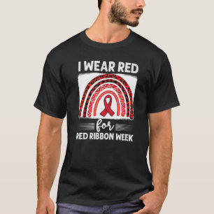stödja rödband Fredshoppet kärlek Anti Drug Red R T Shirt