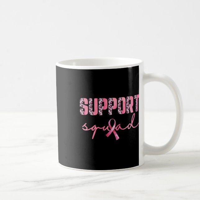 Stödja Rosa på torget Ribbon Leopard Breast Cancer Kaffemugg (Höger)