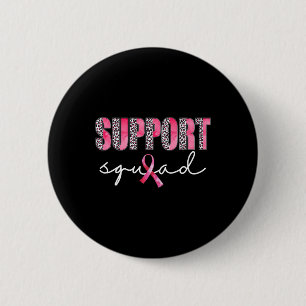 Stödja Squad Leopard Rosa Warrior Breast Cancer A Knapp