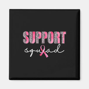 Stödja Squad Leopard Rosa Warrior Breast Cancer A Magnet