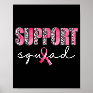Stödja Squad Leopard Rosa Warrior Breast Cancer A Poster