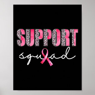 Stödja Squad Leopard Rosa Warrior Breast Cancer A Poster