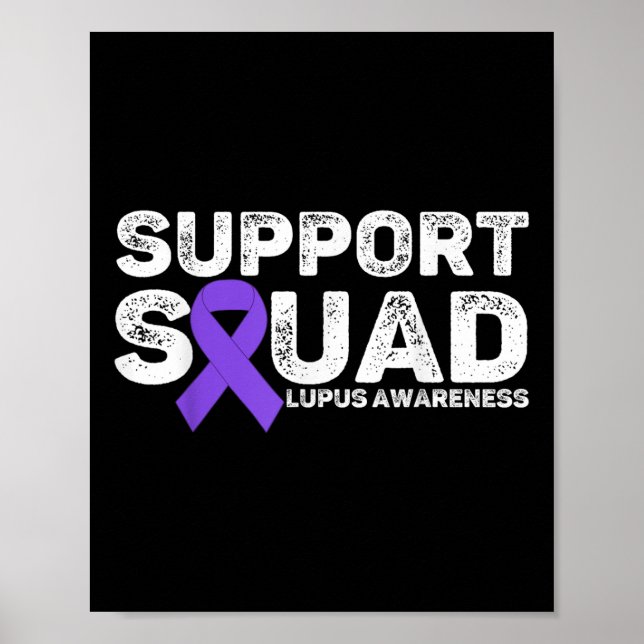Stödja Squad Lupus Awareness Month För manar Women Poster (Framsidan)