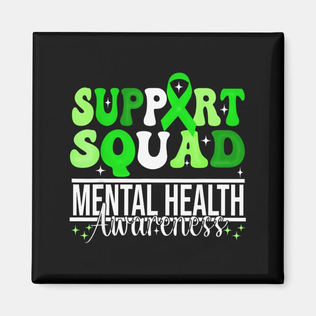 Stödja squad mental hälsa medvetenhet enhet och magnet (Framsidan)
