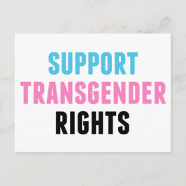 Stödja transgender Högers Trans Rosa Blue Vykort
