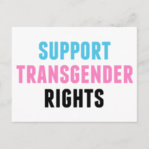 Stödja transgender Högers Trans Rosa Blue Vykort