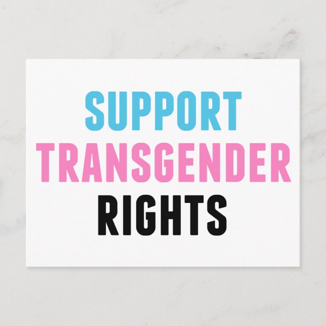 Stödja transgender Högers Trans Rosa Blue Vykort (Framsida)