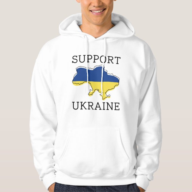Stödja Ukraina Hoodie (Framsida)