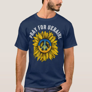 Stödja Ukraina ställ I med Ukraina Solrosblomma Fl T Shirt