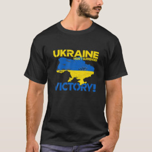 Stödja ukrainarnas seger för Ukraina som är glad ö T Shirt