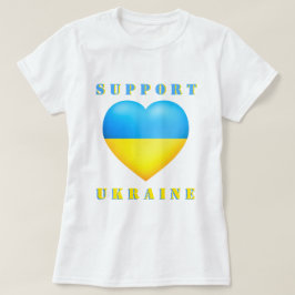 Stödja Ukrainas T-Shirt-Flagga för frihet i Ukrain T Shirt
