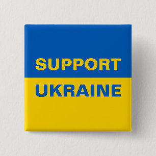 Stödja Ukrainas ukrainska Flagga Knapp