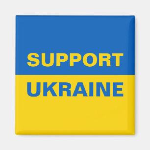 Stödja Ukrainas ukrainska Flagga Magnet