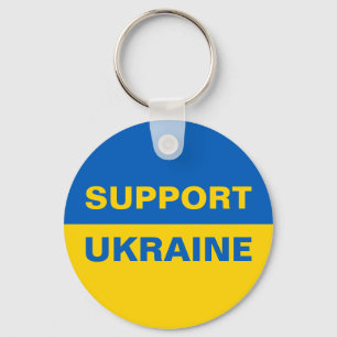 Stödja Ukrainas ukrainska Flagga Nyckelring