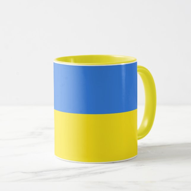 Stödja ukrainsk Flagga för ukrainsk kaffe i Mugg (Framsida höger)