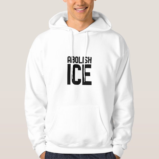 Stödja vår invandrade avhugga istävling hoodie (Framsida)