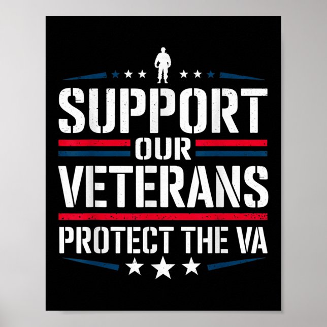 Stödja våra veteraner och Va Protest De Poster (Framsidan)