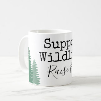 Stödja vilt och uppfostra pojkar. kaffemugg