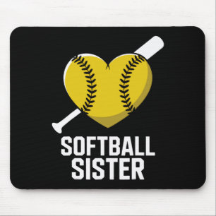Stödjande Softll syster Fastpitch Heart And T Musmatta