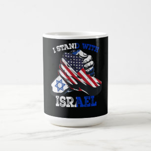 Stödjer Jag står med Israel judisk arv Kaffemugg