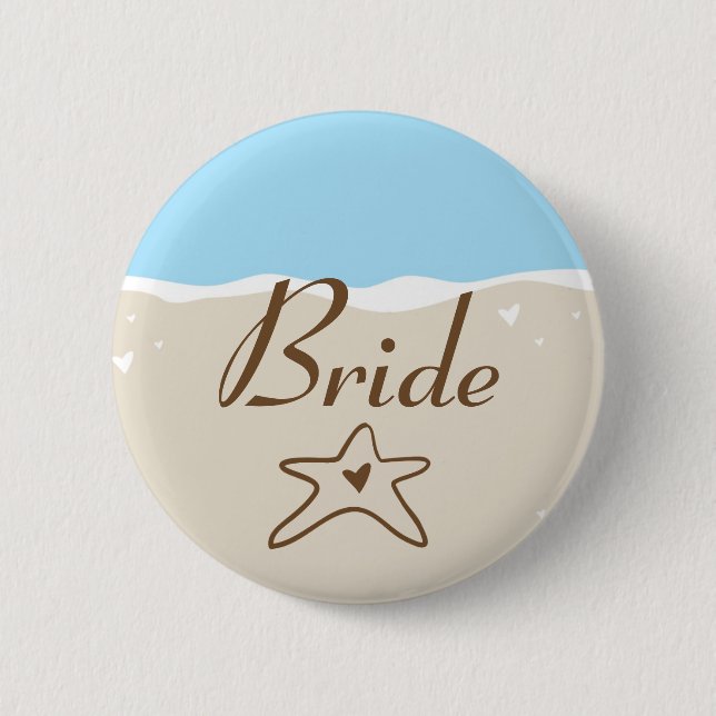 Stödknapp för Ocean Sea Snäcka Vatten Sand Tide Knapp (Framsida)