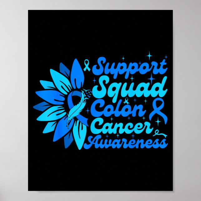 Stödlag solros colon blå cancer poster (Framsidan)