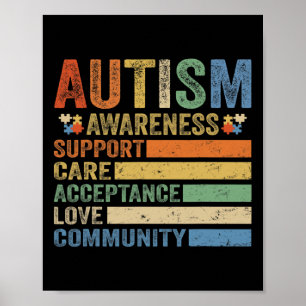 Stödmottagning för mottagning av stöd till autism poster