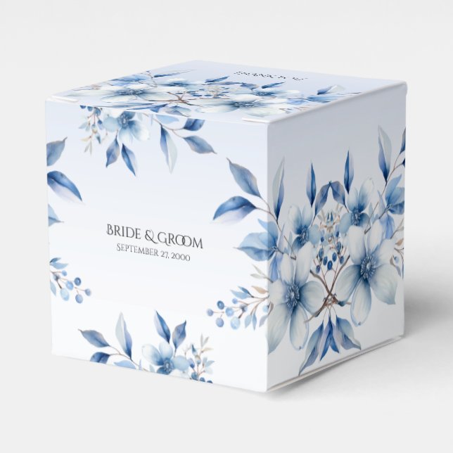 Stödruta för botaniskt Blåa blommor Presentaskar (Framsidan Sidan)